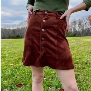Brown Suede Skirt
